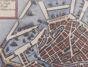 Ludovico Guicciardini - Hoorn Oude Kaart Gravure Plattegrond 1652 kopen? Bied vanaf 50!