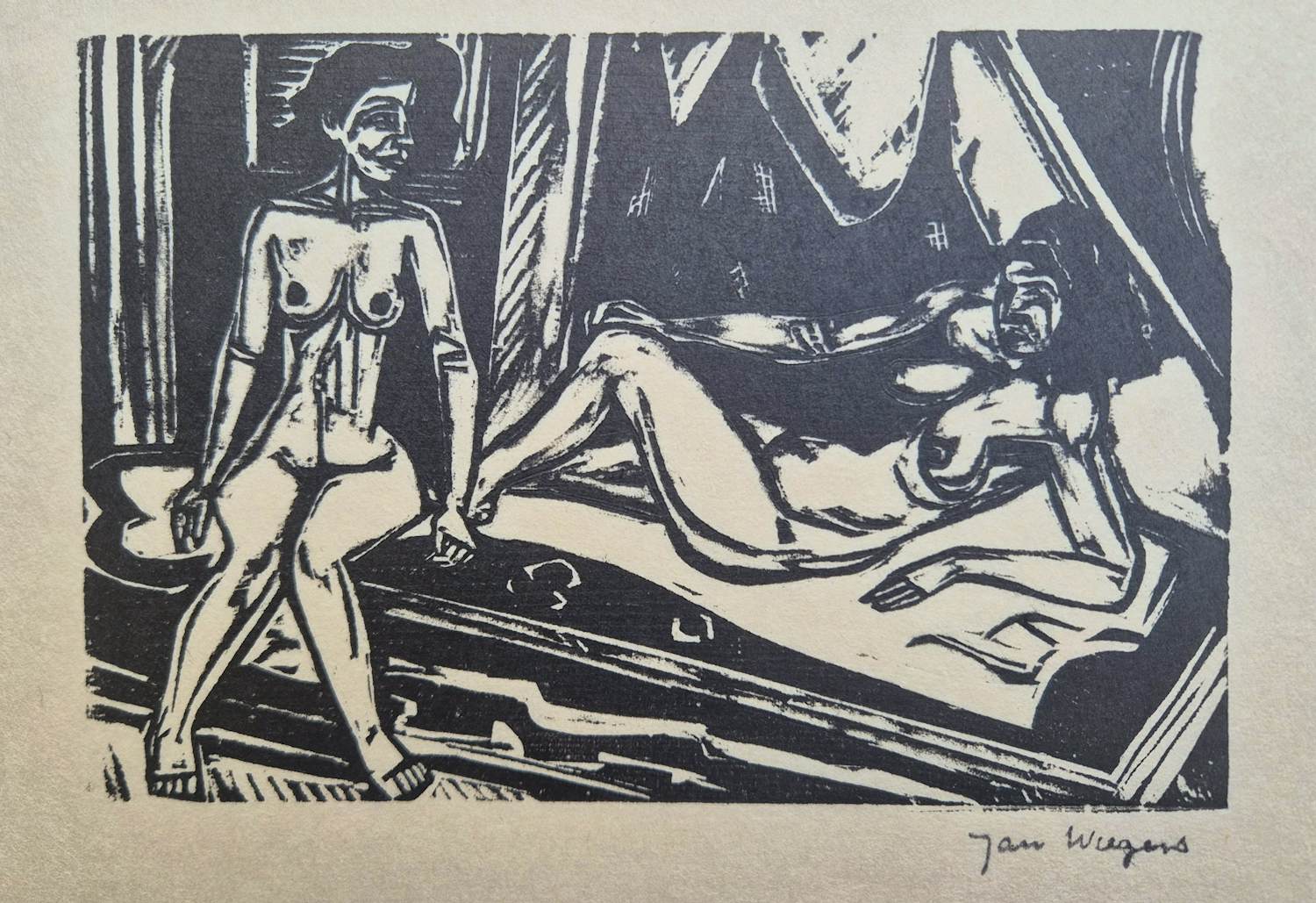 Jan Wiegers - Twee naakten - De Ploeg kopen? Bied vanaf 95!