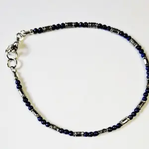 Nieuwe zilveren Armband van lapis lazuli kopen? Bied vanaf 70!