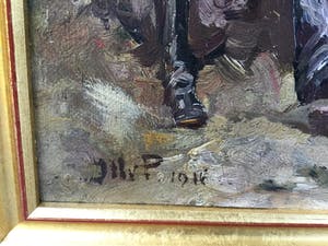 Jan Hoynck van Papendrecht - C4816-1, Militair met zijn paard kopen? Bied vanaf 750!