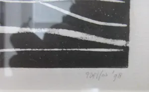 Niet of onleesbaar gesigneerd - G. Delfos - Lino "Kabelnet print" 36/50 kopen? Bied vanaf 10!