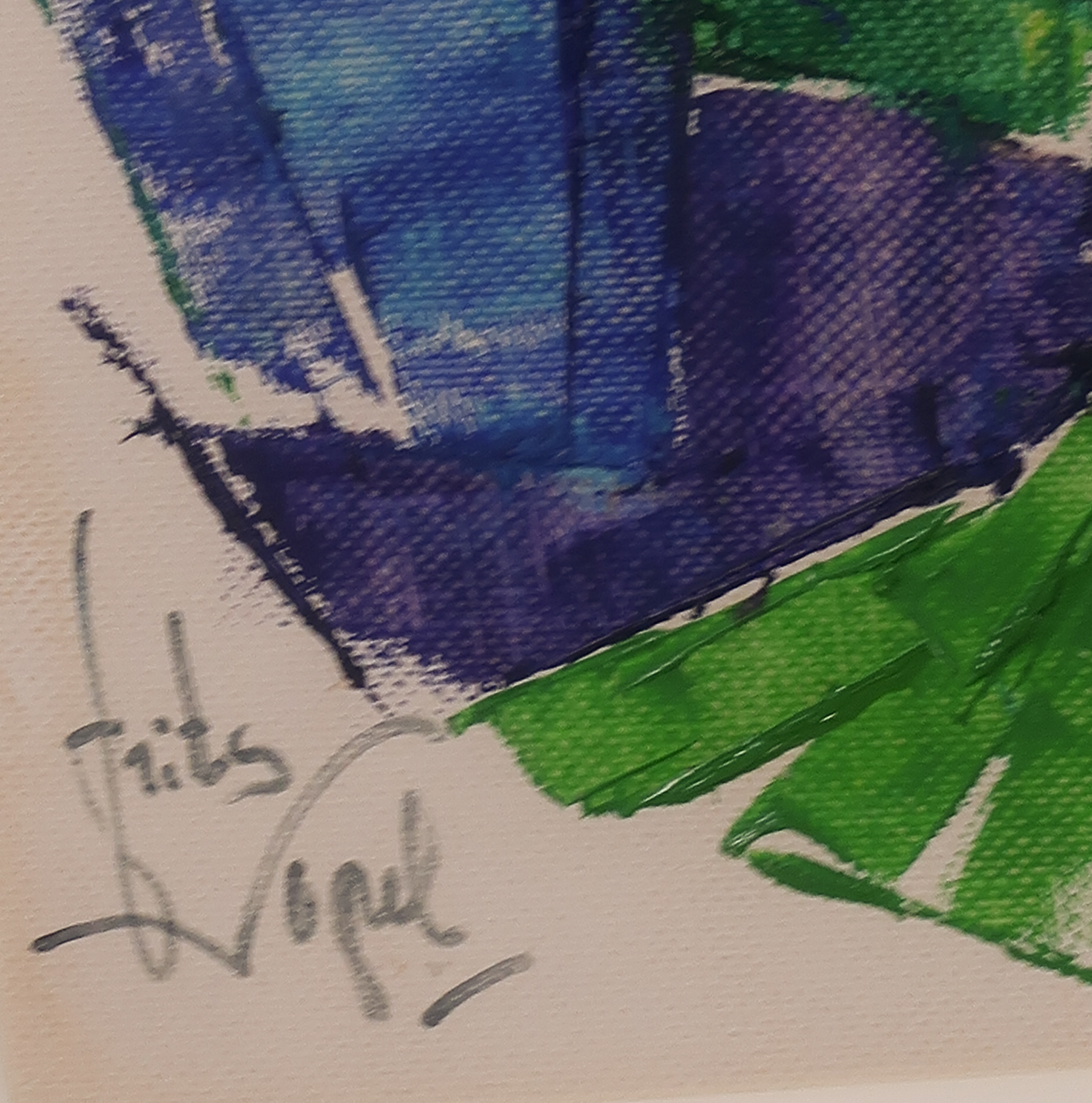 Frits Vogel - Olieverf op canvaspapier, Kleurenspel - Ingelijst kopen? Bied vanaf 35!