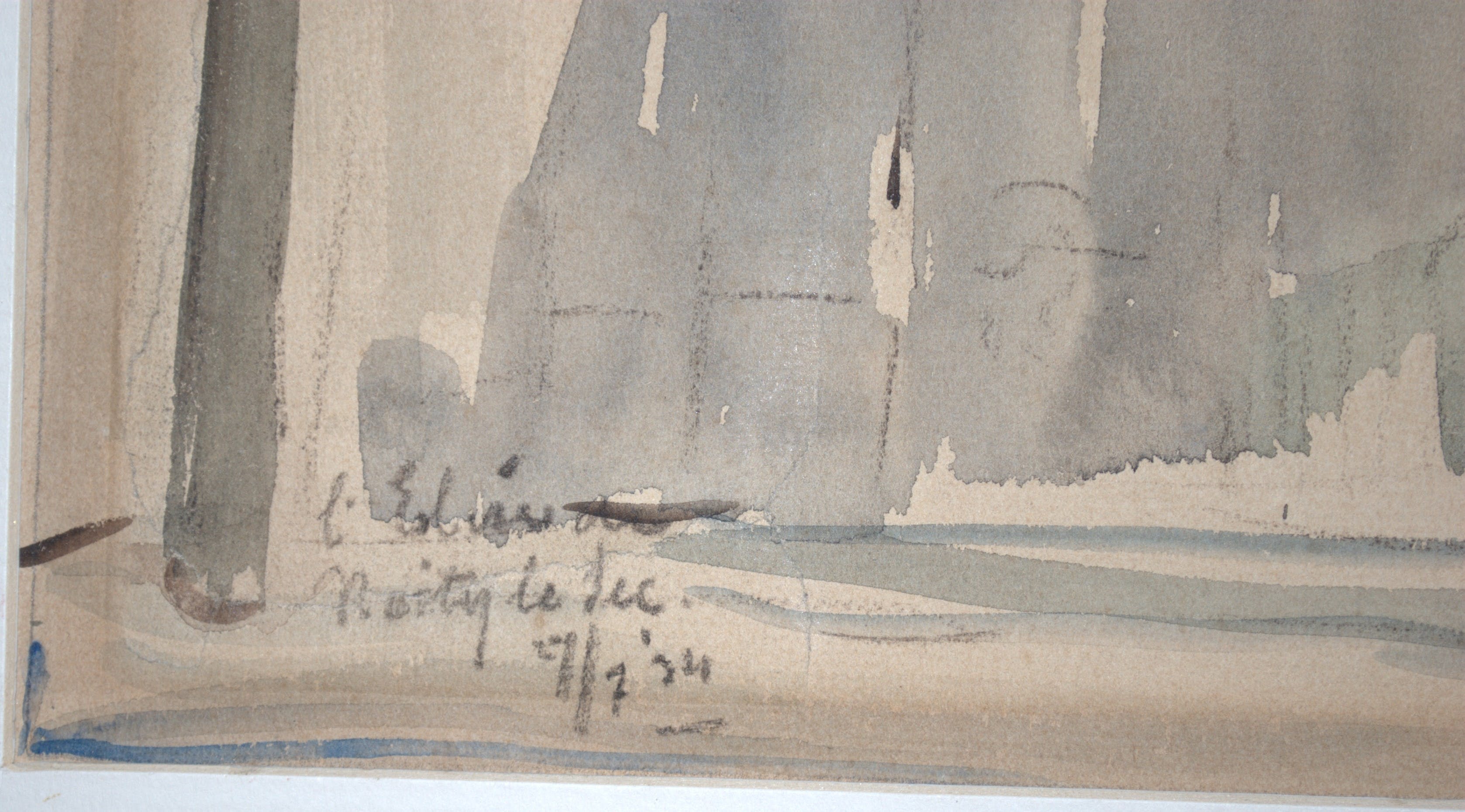 Ger Langeweg - Parijs, Eglise Noisy le Sec - aquarel kopen? Bied vanaf 25!