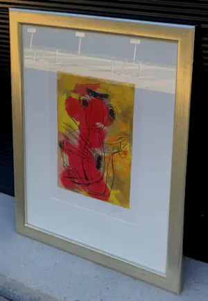 Karel Appel - Ingelijste ets/aquatint; Nostalgie de la Trompette kopen? Bied vanaf 799!