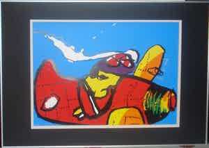 Herman Brood - Red Baron, fantastisch gelijst! verkocht voor € 499!