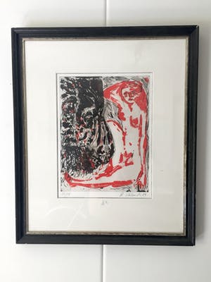 Ralf Kerbach - Naakte vrouw - Ets, Ingelijst kopen? Bied vanaf 75!