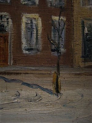 Hildegard Helene Anna Andereija - omstreeks 1935 geschilderd olieverf "Winters Zierikzee" verso "Zeeuwse Kust" kopen? Bied vanaf 1!