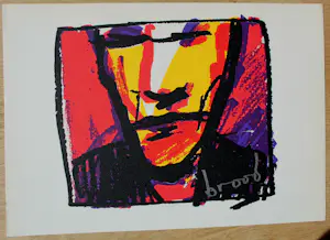Herman Brood - Zeefdruk met boek: Woedend licht - 2000 kopen? Bied vanaf 150!