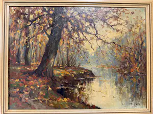 Jan van der Heijden - Origineel Herfstlandschap kopen? Bied vanaf 300!