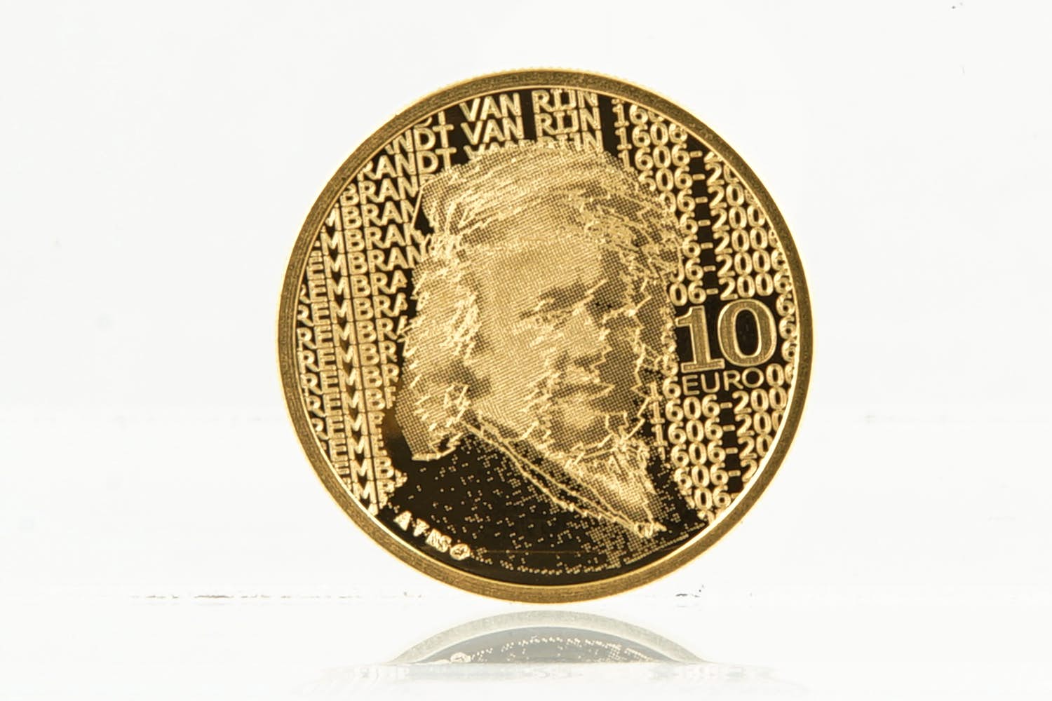 74 - Gouden (900/1000) Rembrandt 10€ herdenkingsmunt - Kon. Ned. Munt 2006 kopen? Bied vanaf 120!