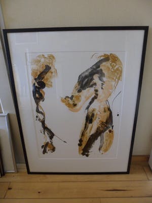 Ger Lataster - abstracte litho - 1988 - oplage 100 ex ingelijst. kopen? Bied vanaf 90!