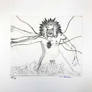 Vic Gentils - Gesigneerde ets - 1981 - 'De Spinnekop' - VII/XX verkocht voor € 35!