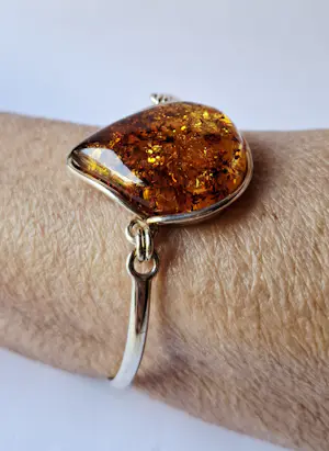 nieuwe Ambachtelijke prachtige amber  sterling zilveren armband kopen? Bied vanaf 120!
