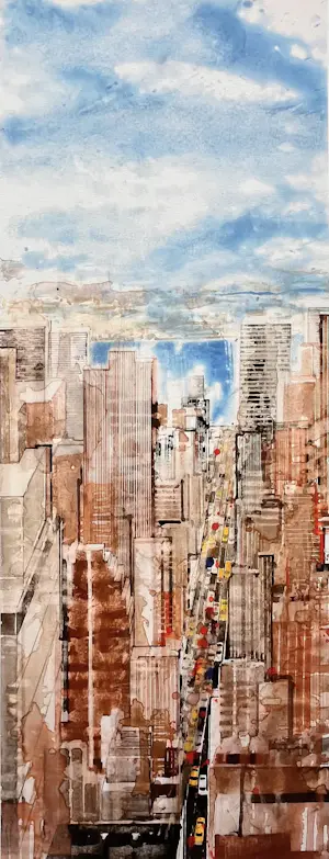 Gottfried Salzmann - Gesigneerde giclée - "NY Perspective I" - EA kopen? Bied vanaf 125!