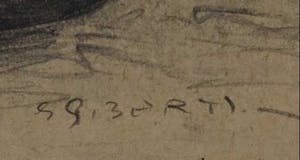 Otto Egberts - Potloodtekening, Waiting for the sun kopen? Bied vanaf 70!