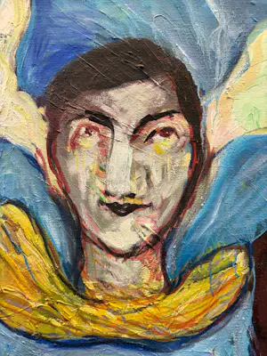 Buy Lucebert - De hemelese Boden, Groot werk in olieverf op doek? Bid from 7500!