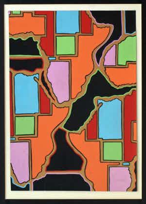 Melvin Anderson - Ingelijst, acrylverf op papier , Afrika – ca. 1990 verkocht voor € 1!