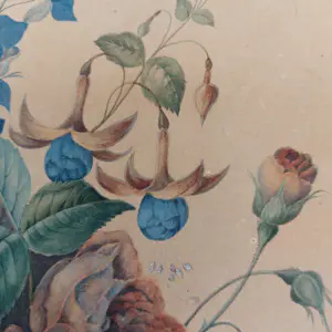 AcheterWillem Verbeet - ( 's Hertogenbosch 1801 - 1887 ). Franse vaas met allerlei bloemen. 1840.? Enchérissez de 395!
