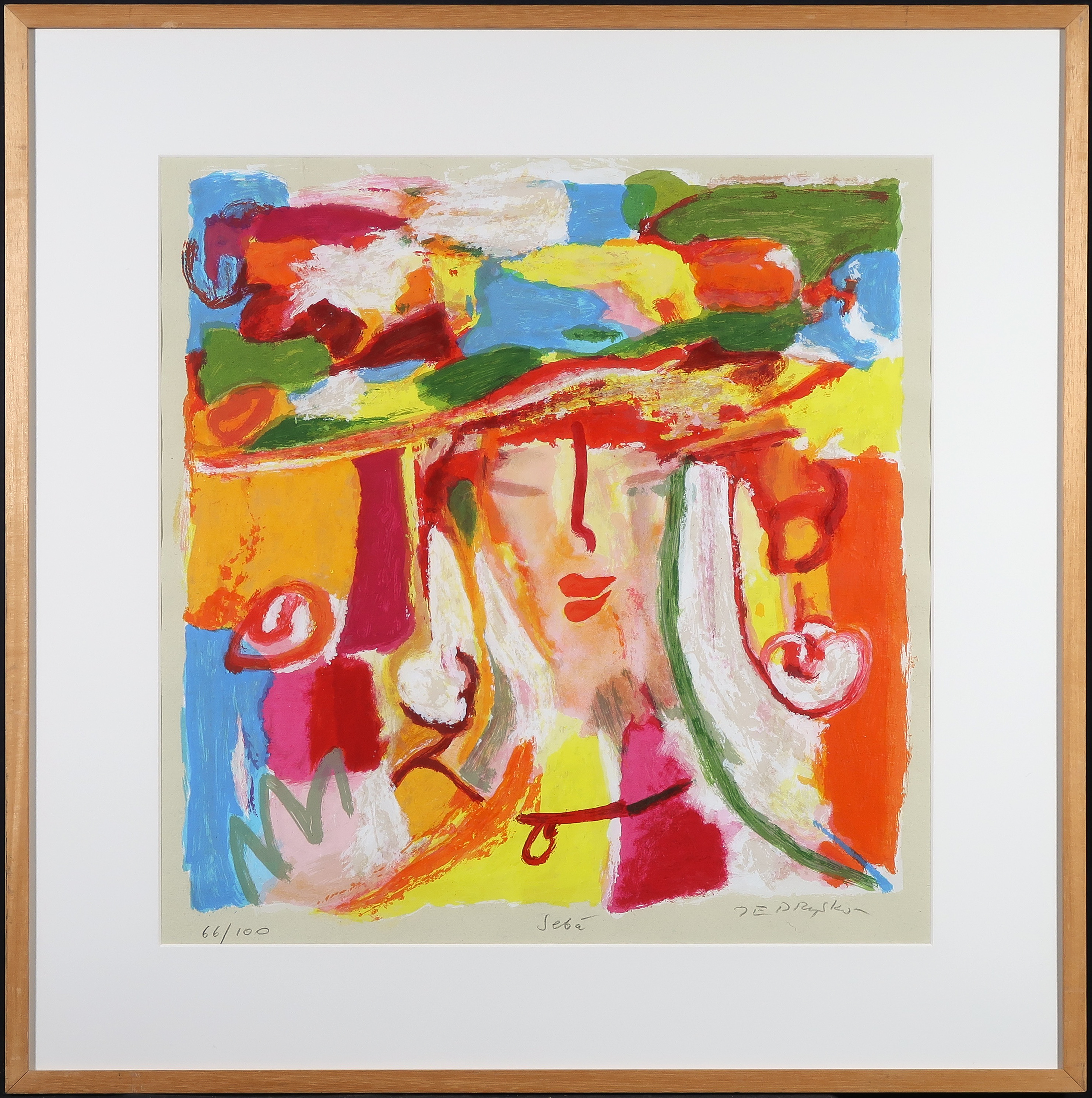 Marta Jedrysko - Zeefdruk, Seba - Ingelijst verkocht voor € 35!