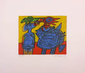 Corneille - Litho, Femme et oiseaux kopen? Bied vanaf 1!