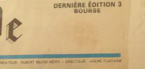Benjamin Vautier - Le Monde - Gesigneerde krant - Multiple 1991 - met vingerafdruk - 25/30 kopen? Bied vanaf 175!