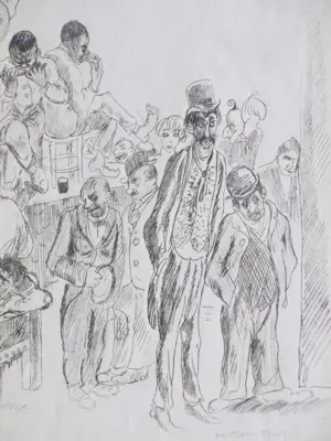 Tonny Kristians - Kwartet-optreden in het café - Tekening kopen? Bied vanaf 60!