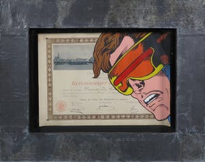 Jan Bollaert - Gemengde techniek op papier, Getuigschrift - Ingelijst kopen? Bied vanaf 40!