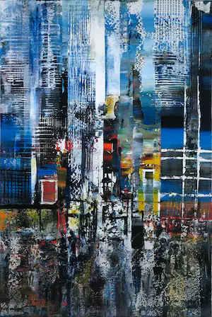 Peter Meijer - Acryl op doek, Forsyth Street (Groot) kopen? Bied vanaf 450!