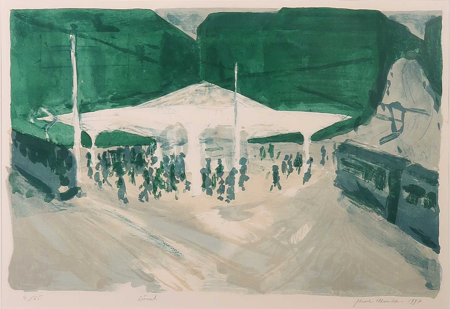 Jeroen Hermkens - Litho, Zurich - Ingelijst kopen? Bied vanaf 80!