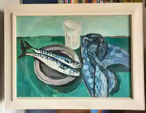 Huib van Vugt - Stilleven met haringen vendu pour 120€ !