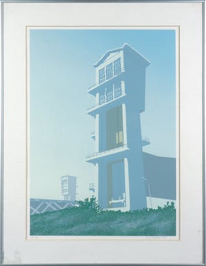 Niet of onleesbaar gesigneerd - Zeefdruk, Algerabrug Capelle aan den IJssel - Ingelijst kopen? Bied vanaf 1!