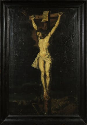 Niet of onleesbaar gesigneerd - Olieverf op doek, Corpus Christi - Ingelijst (Groot) kopen? Bied vanaf 1!