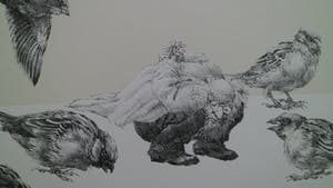 Peter Vos - oude man tussen mussen kopen? Bied vanaf 75!