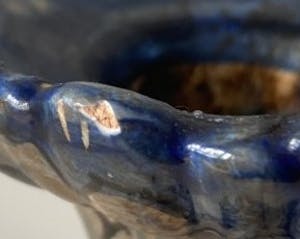 Niet of onleesbaar gesigneerd - C.M. Biagioli Gubbio - Twee hand gedecoreerde Majolica kandelaren kopen? Bied vanaf 1!