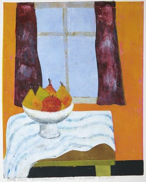 Betty Scheer - Linosnede, Fruitschaal voor het raam kopen? Bied vanaf 35!