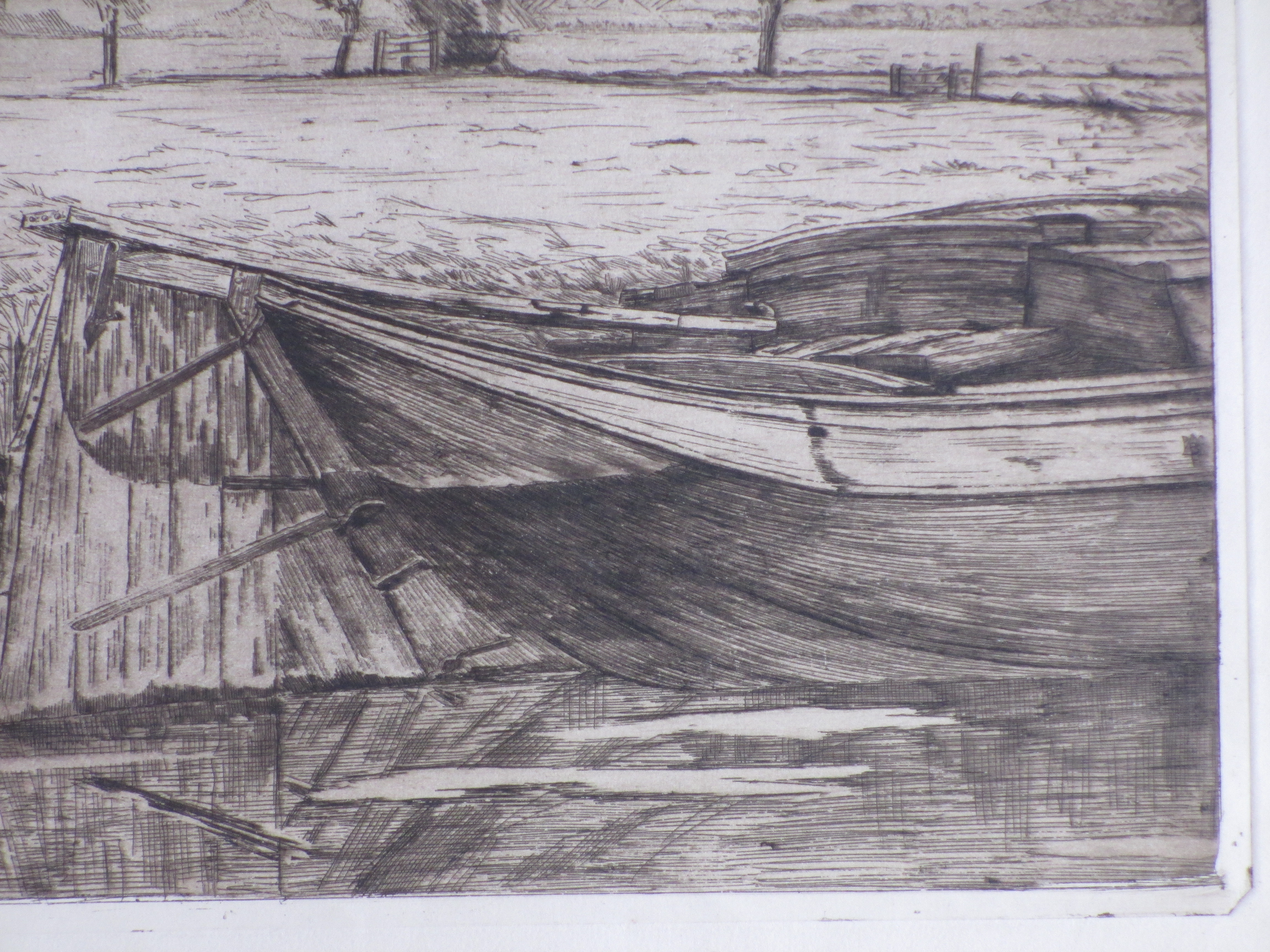 Enno Brokke - J.Brokke, Boot in poldersloot, Ets kopen? Bied vanaf 1!