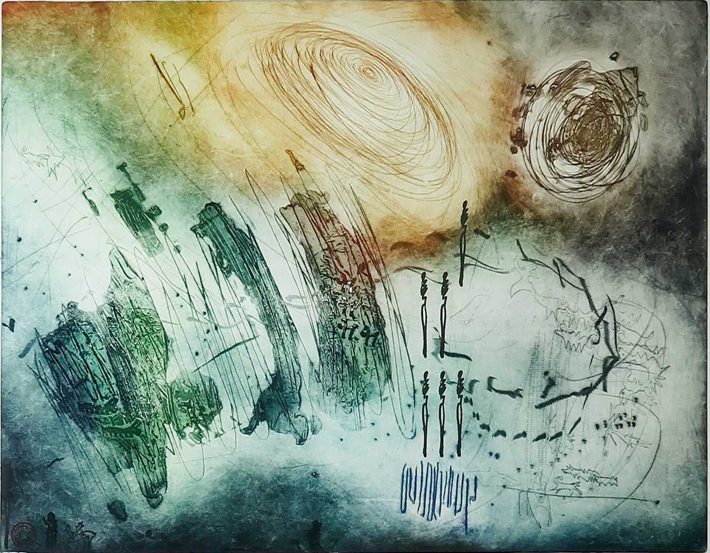 Ad Arma - Ets en aquatint, Indian Moods - Ingelijst (Groot) kopen? Bied vanaf 80!