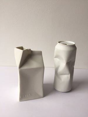 Rosenthal - Do not Litter Collection, Melkpakvaasje en Colablikje biscuit porselein kopen? Bied vanaf 55!