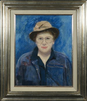 Tie Hof - Olieverf op doek, Portret - Ingelijst kopen? Bied vanaf 1!