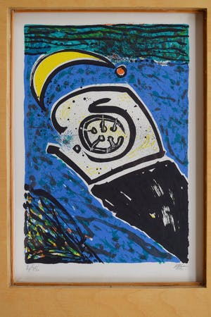 Niet of onleesbaar gesigneerd - KDL - Vier Abstracte prints kopen? Bied vanaf 1!