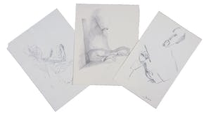 Joe Wols - Potloodtekening op papier, Figuren kopen? Bied vanaf 1!