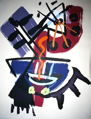 Jac Gijzen - abstracte litho - oplage 100 kopen? Bied vanaf 75!
