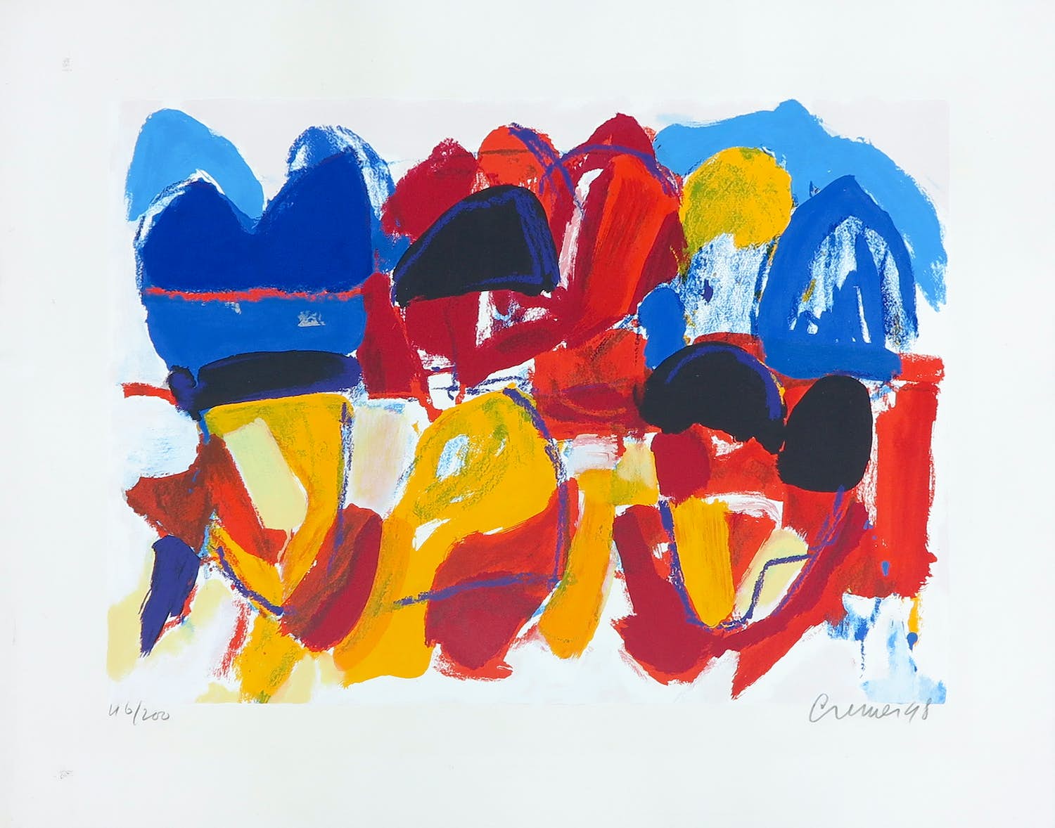 Jan Cremer - Zeefdruk, Tullips verkocht voor € 150!