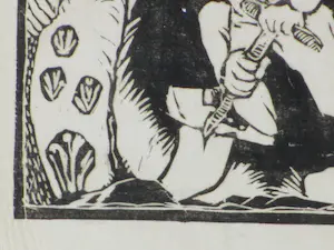 Nikolaas Eekman - De Spitter - Houtsnede kopen? Bied vanaf 45!