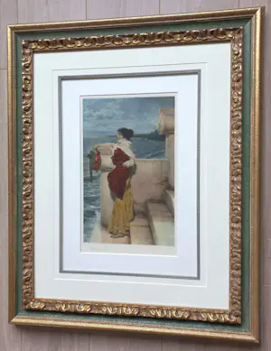 Lourens Alma Tadema - Hero, handgekleurde heliogravure (prachtig ingelijst) kopen? Bied vanaf 1000!