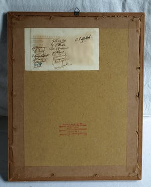 Marius Johannes Janssen - Ingelijste en ingekleurde ets , Zakkendragershuisje Schiedam – ca. 1950 kopen? Bied vanaf 35!