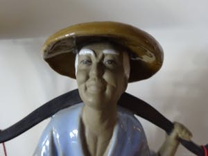 Niet of onleesbaar gesigneerd - Chinese man met werktuig kopen? Bied vanaf 1!