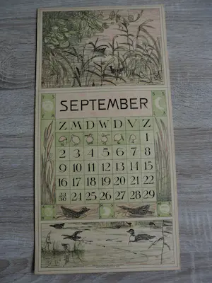 Theo van Hoytema - Het jaar 1917 lithografische kalenderprenten door T Hoytema kopen? Bied vanaf 80!