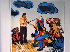 Karel Appel - De Tovenaar........ prachtig ingelijst !! kopen? Bied vanaf 300!