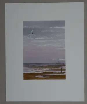Franklin Meijer - Waddenzee - 4 x aquarelstudies kopen? Bied vanaf 35!